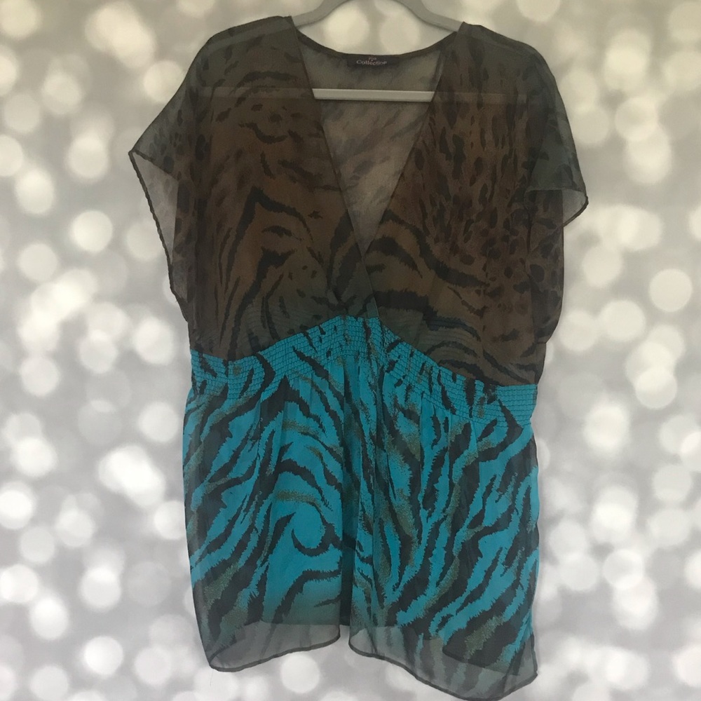 Sheer Animal Print Top